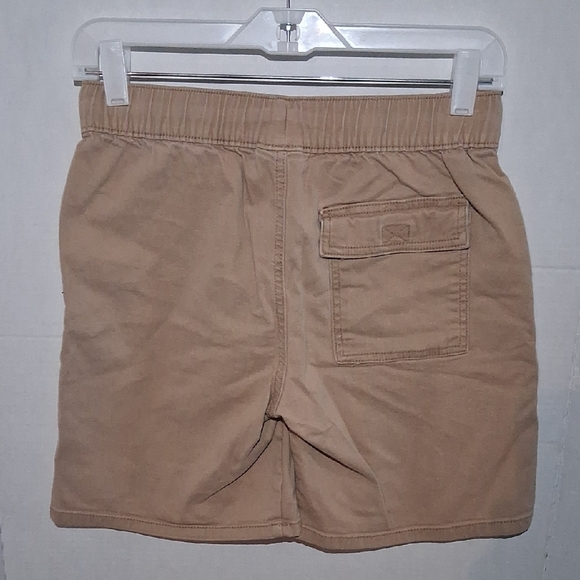 Tan Flat Front Shorts with Relaxed Fit - Picture 3 of 5